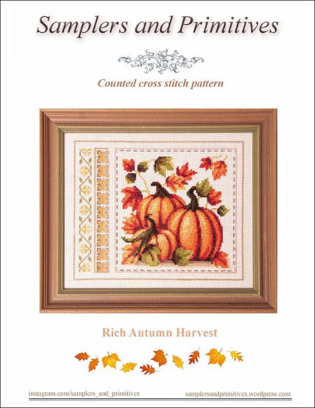 Rich Autumnn Harvest Counted Cross Stitch Pattern by Samplers and ...