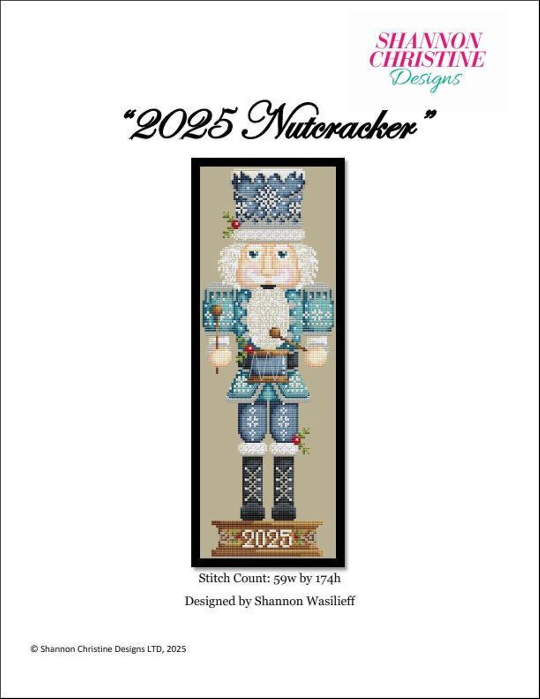 2025 Nutcracker Counted Cross Stitch Pattern by Shannon Christine ...