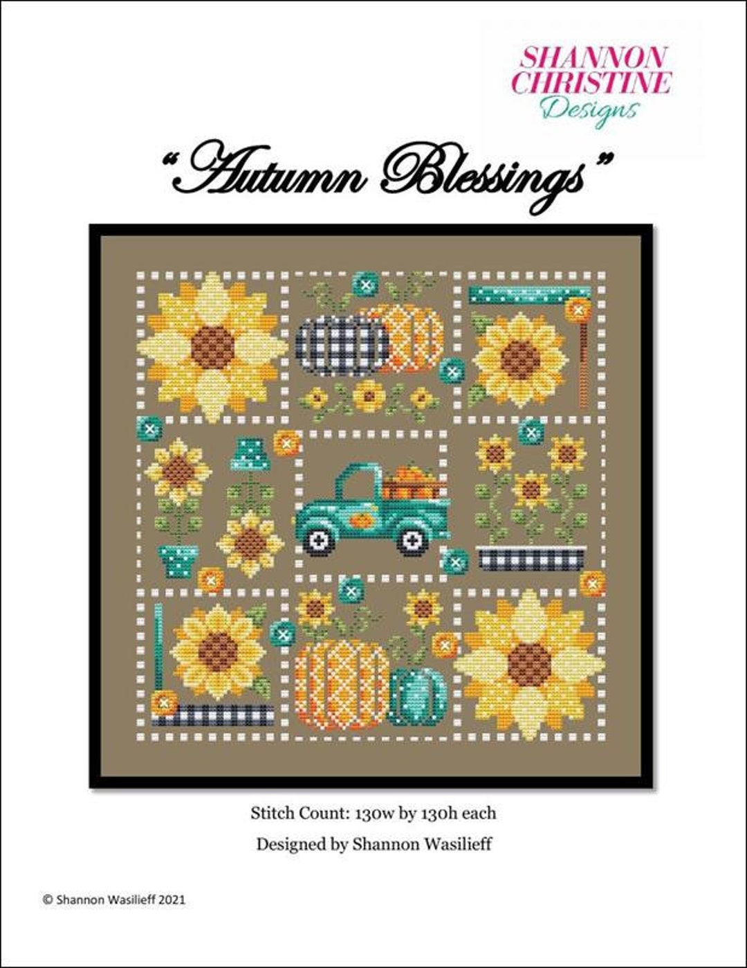 Cross Stitch Pattern - Autumn Blessings by Shannon Christine Designs - Etsy