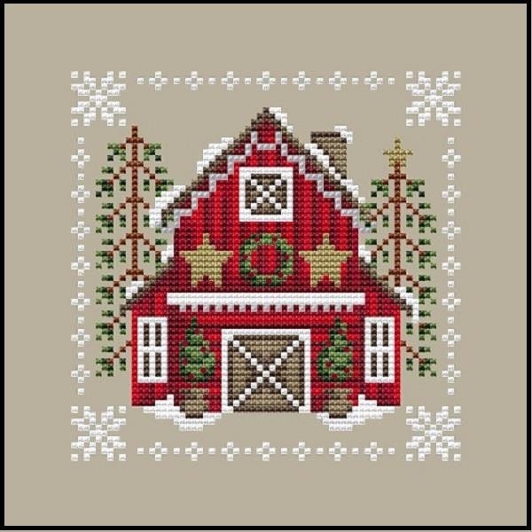 Christmas Barn Counted Cross Stitch Pattern