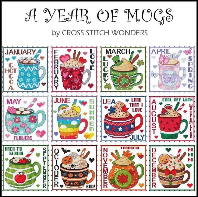 A Year of Mugs Counted Cross Stitch Pattern Etsy