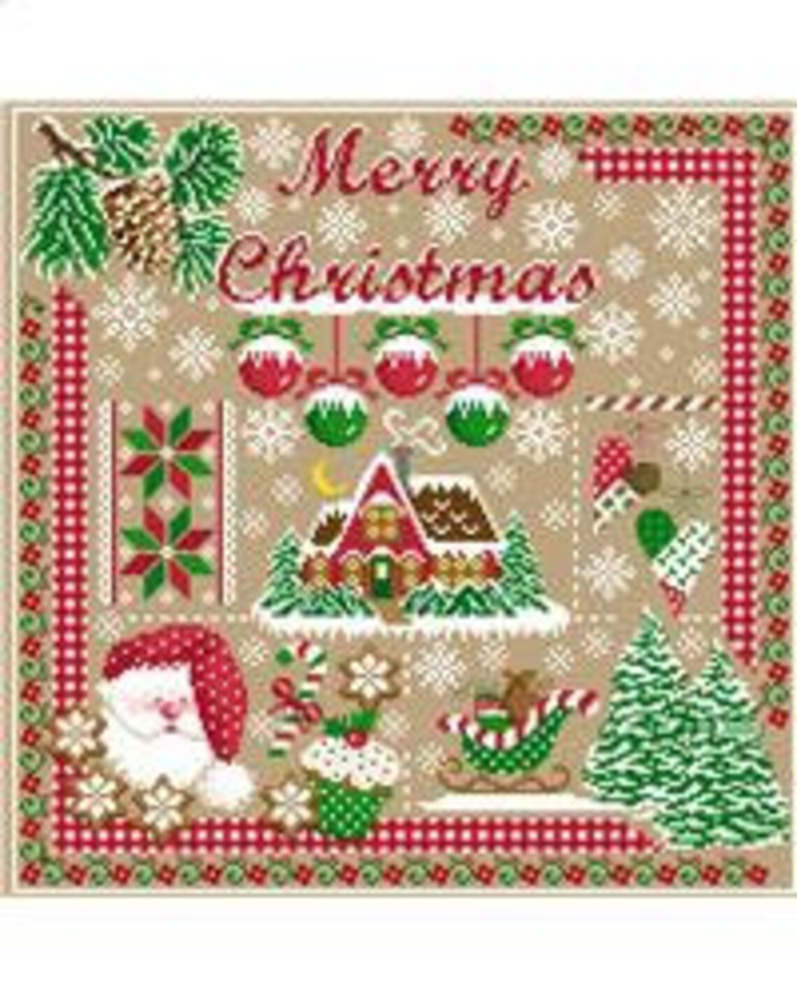 Cross Stitch Pattern - Merry Christmas Sampler by Sugar Stitches Design ...