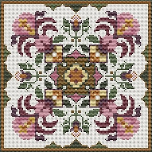 Pressed Petals Counted Cross Stitch Pattern by Carolyn Manning Designs