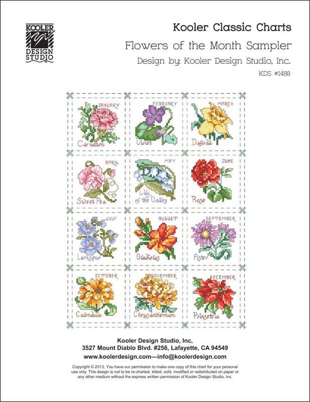 Flowerさま　オーダーページ Cross Stitch Pattern - Flower of the Month Sampler by Kooler