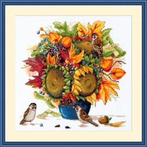 Sunflowers Counted Cross Stitch Kit by Merejka Import