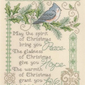 Peace, Hope & Love Counted Cross Stitch Pattern