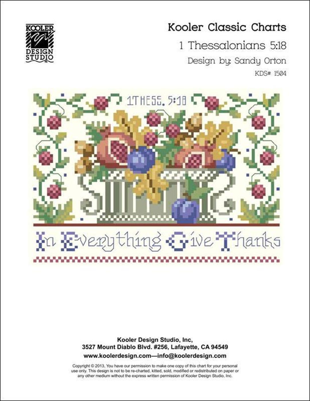 1 Thessalonians 5: 15 Counted Cross Stitch Pattern by Kooler Design ...