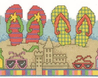 Cross Stitch Pattern - Flip Flop Jar Wrapper Counted