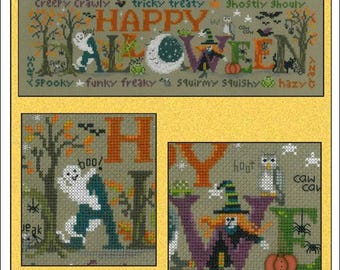 Halloween Happiness Counted Cross Stitch Pattern