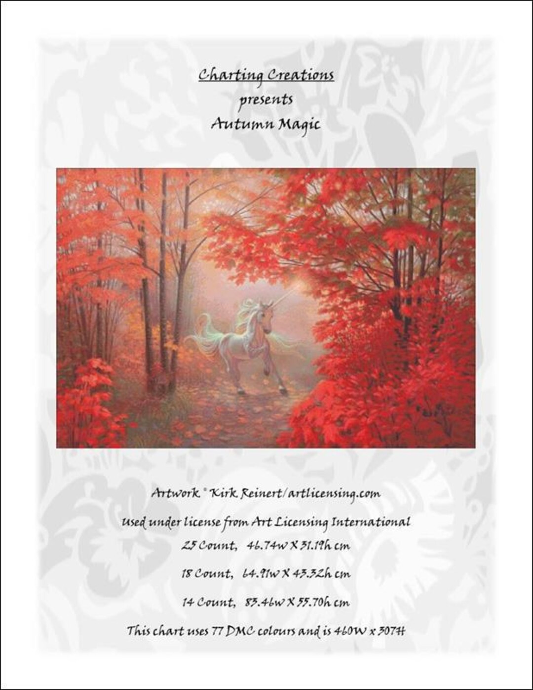 Autumn Magic - Unicorn Counted Cross Stitch Pattern by Charting ...