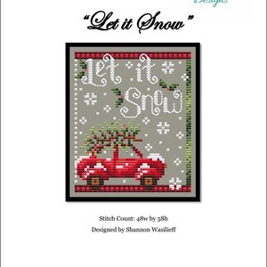 Let It Snow Counted Cross Stitch Pattern - Etsy