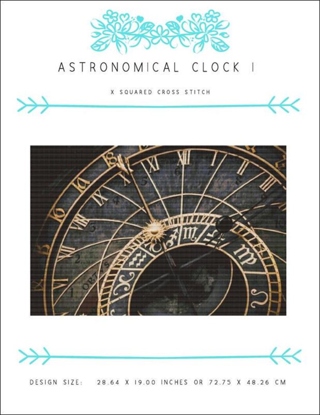 Counted Cross Stitch Pattern - Astronomical Clock I by X Squared Cross ...