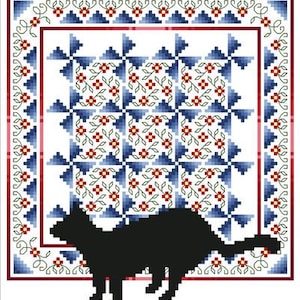 Choice of July - December Cats and Quilts Counted Cross Stitch Pattern