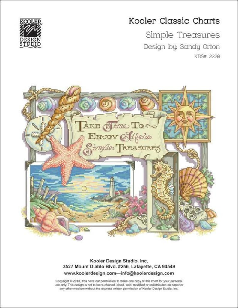Simple Treasures Counted Cross Stitch Pattern by Kooler Designs - Etsy