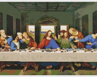 The Last Supper by Leonardo da Vinci Counted Cross Stitch Pattern