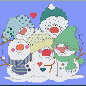 Chilly Chums Counted Cross Stitch Pattern by Carolyn Manning Designs