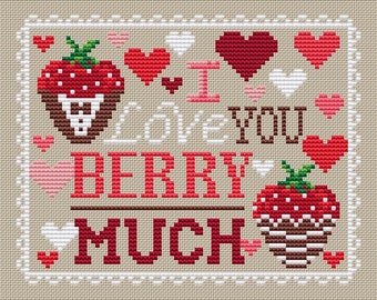 Berry Much Counted Cross Stitch Pattern