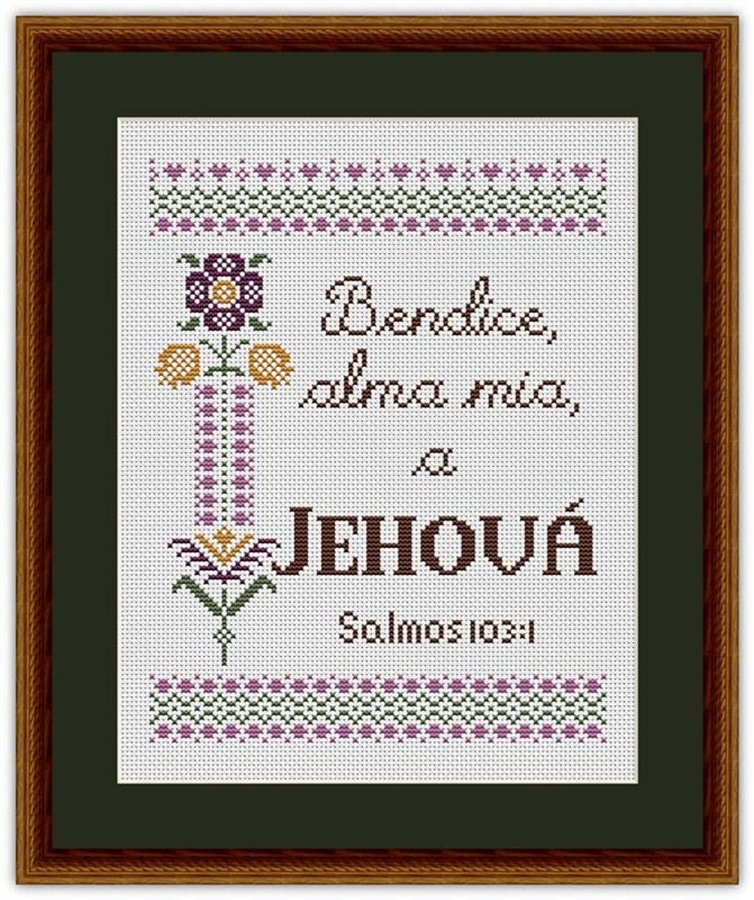 Bible Verse Pattern - Bendice, Alma Mia, A Jehová. Salmos 103:1