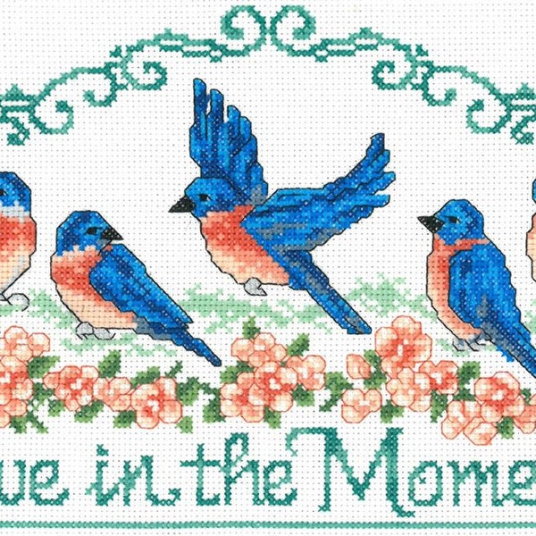 Live in the Moment Counted Cross Stitch Choice of Kit or Pattern