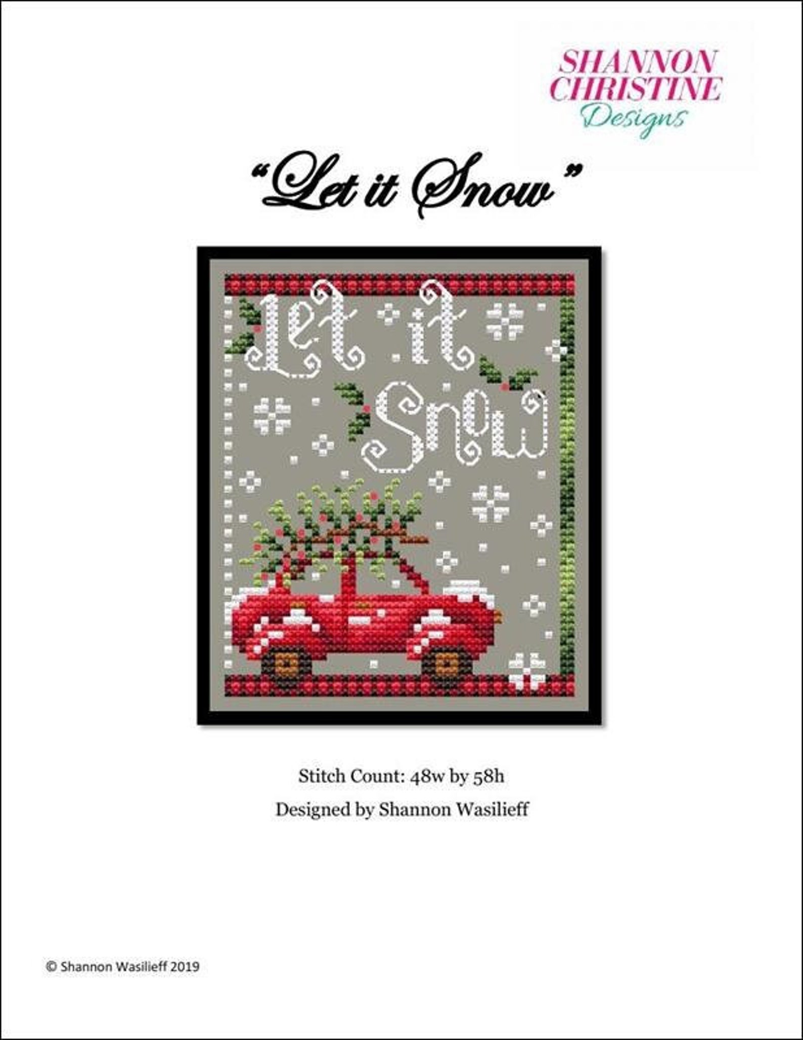 Cross Stitch Pattern - Let It Snow by Shannon Christine Designs - Etsy