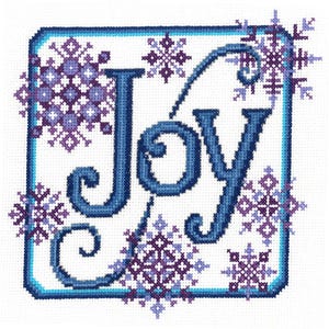 Joy Snowflakes Counted Cross Stitch Pattern