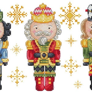 Nutcracker's Trio Counted Cross Stitch Pattern - Etsy