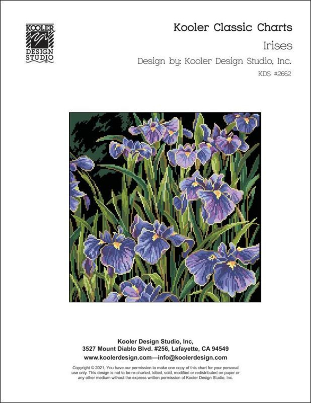 Irises Counted Cross Stitch Pattern by Kooler Design Studio - Etsy