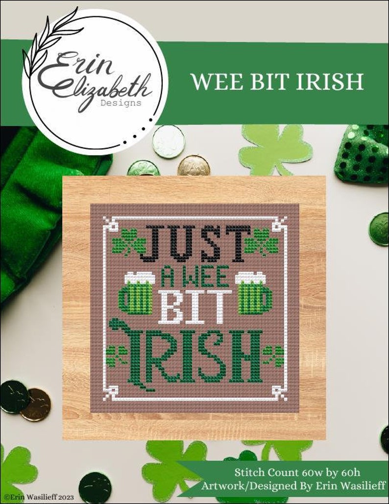Wee Bit Irish Counted Cross Stitch Pattern Etsy
