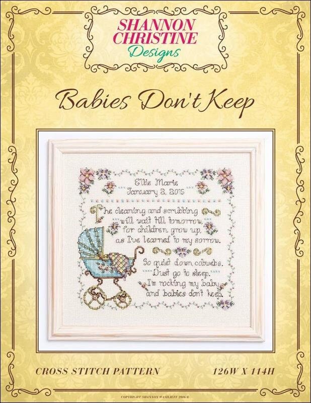 Babies Don't Keep Counted Cross Stitch Pattern