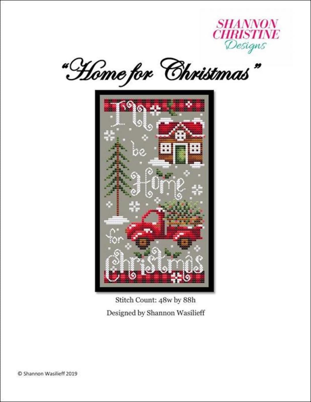 Home for Christmas Counted Cross Stitch Pattern by Shannon Christine ...