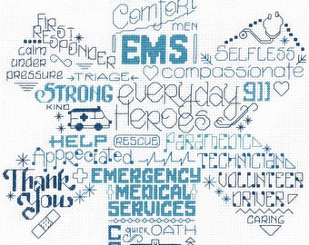 Let's Appreciate EMS Counted Cross Stitch Choice of Kit or Pattern