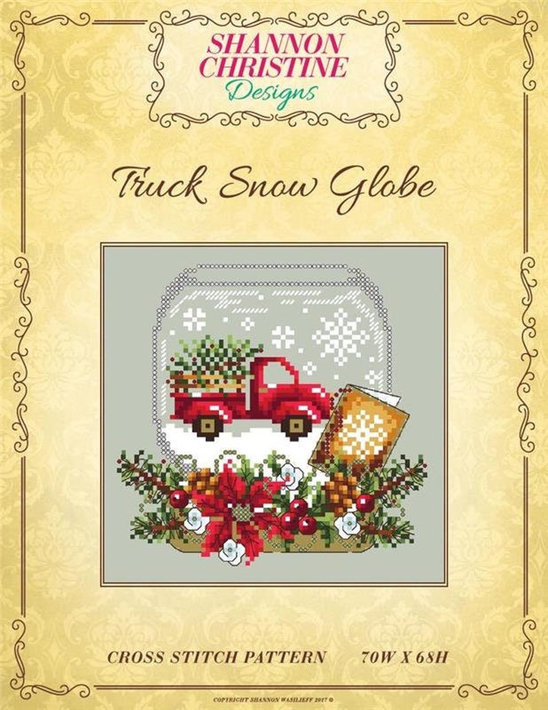 Truck Snow Globe Counted Cross Stitch Pattern by Shannon Christine ...
