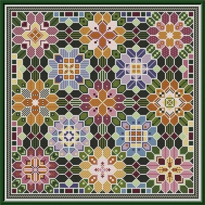 Bountiful Blooms Counted Cross Stitch Pattern by Carolyn Manning Designs
