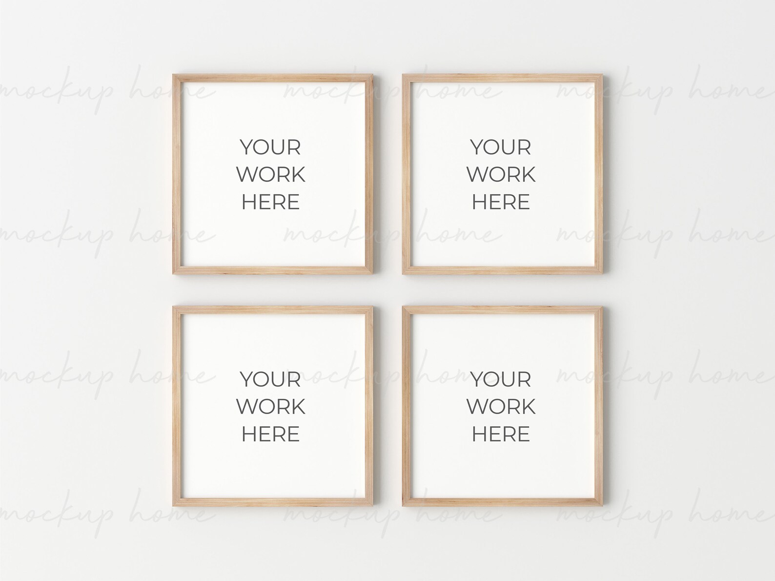 4 Wooden Square Frames Mockup Wooden Square Frames Mockup 4 Etsy