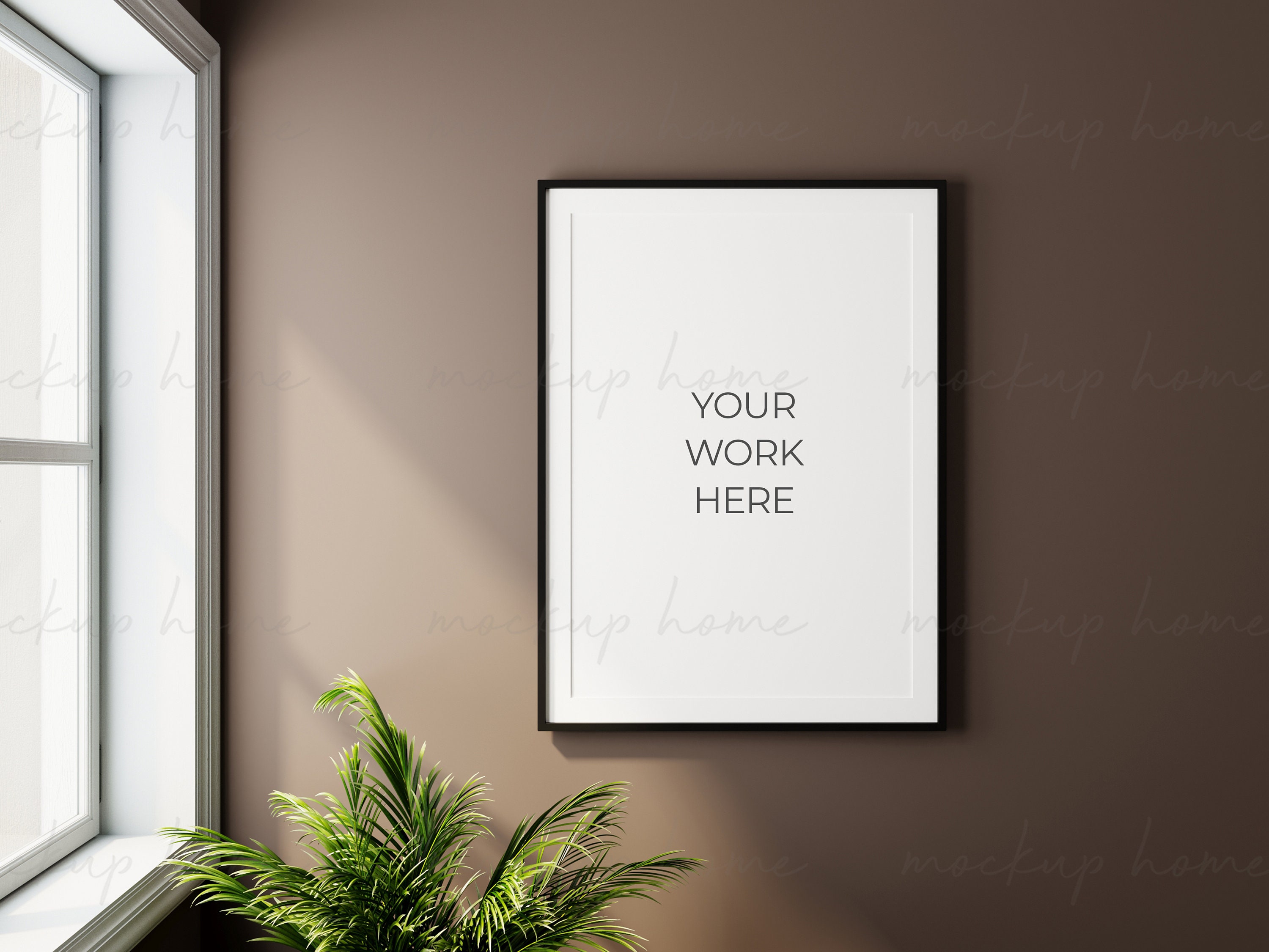 Download Vertical frame mockup A4 black mockup Vertical mockup ...