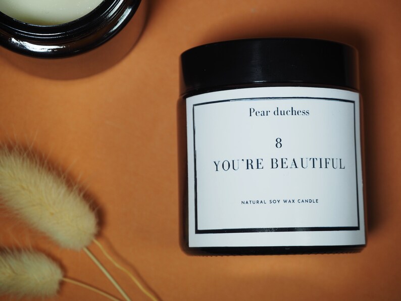 Rusian soy candle handmade mood girl present box 100/% vegan gift Motivational Scented CANDLE You re beautiful