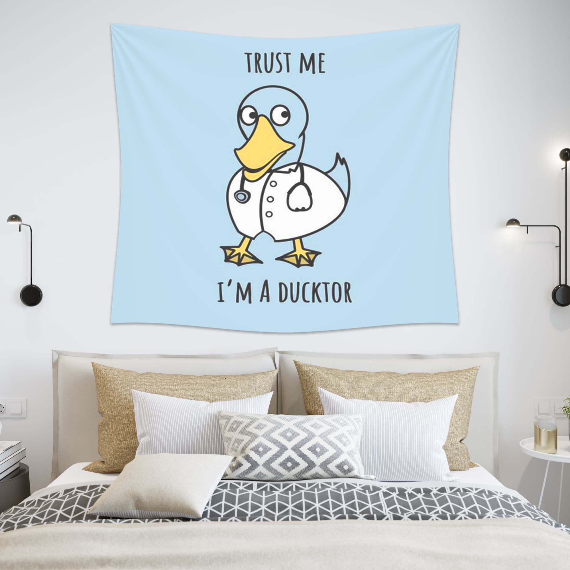 Duck Meme Tapestry Wall Hanging Funny Men Teen Girl Wall -  Norway