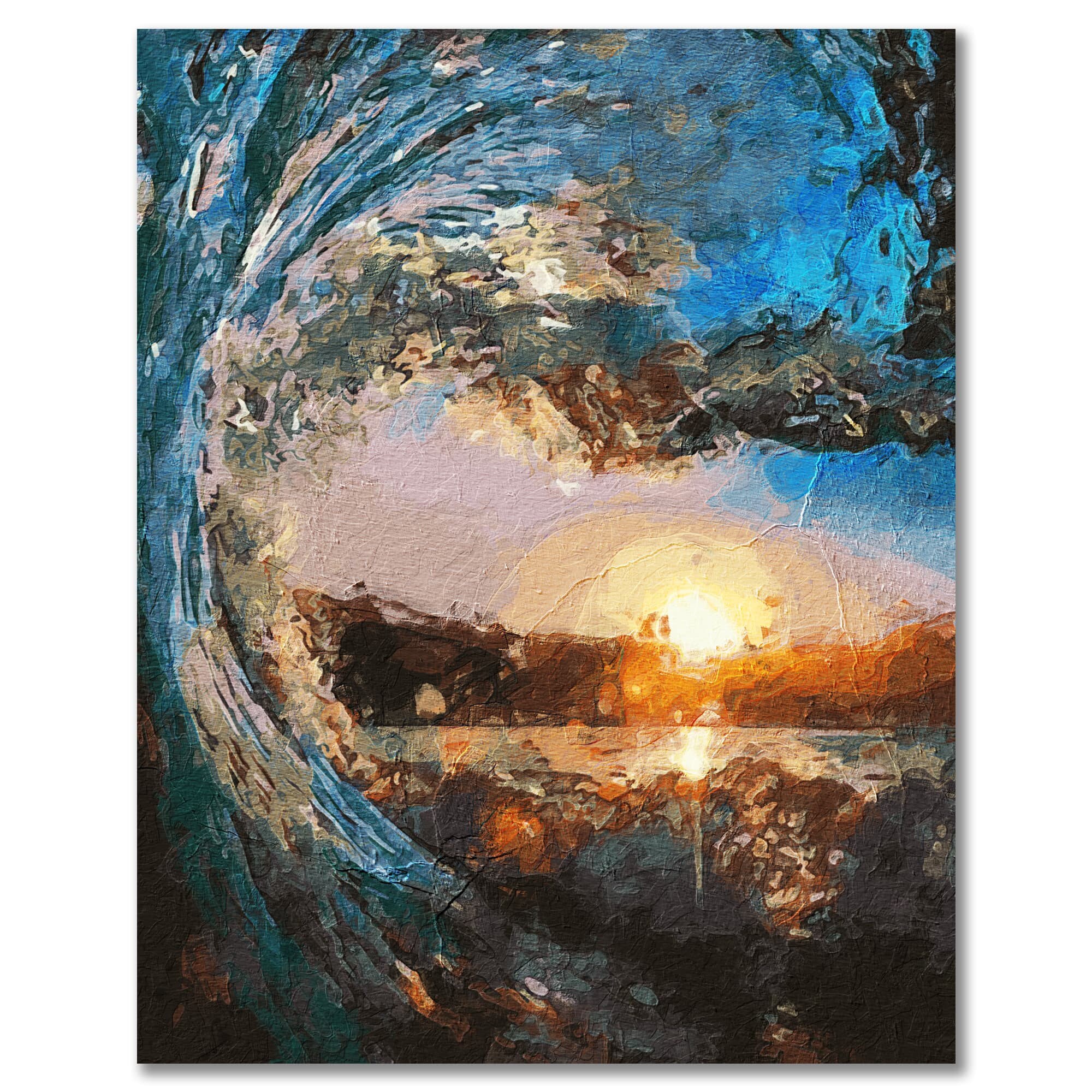 Paint By Numbers KitSunset Ocean Wave DIY painting gift Etsy