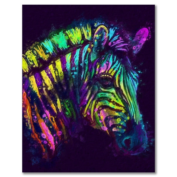 Paint by Numbers Colorful Zebra Painting Gifts for Her Etsy UK