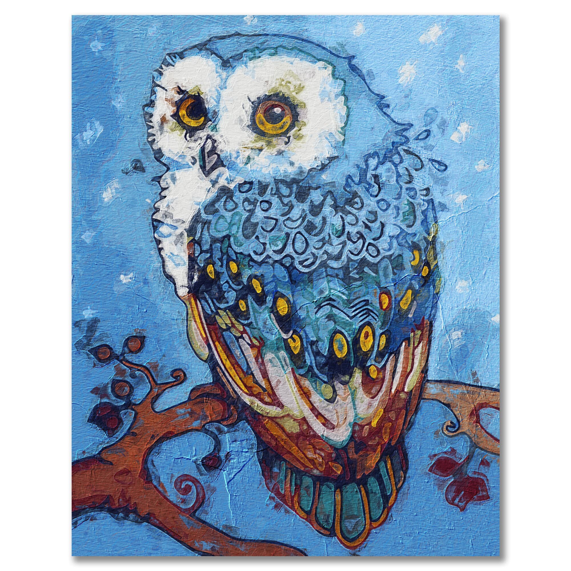 Paint by Numbers Kitblue Owl DIY Painting Gift Amazing Wall Etsy UK