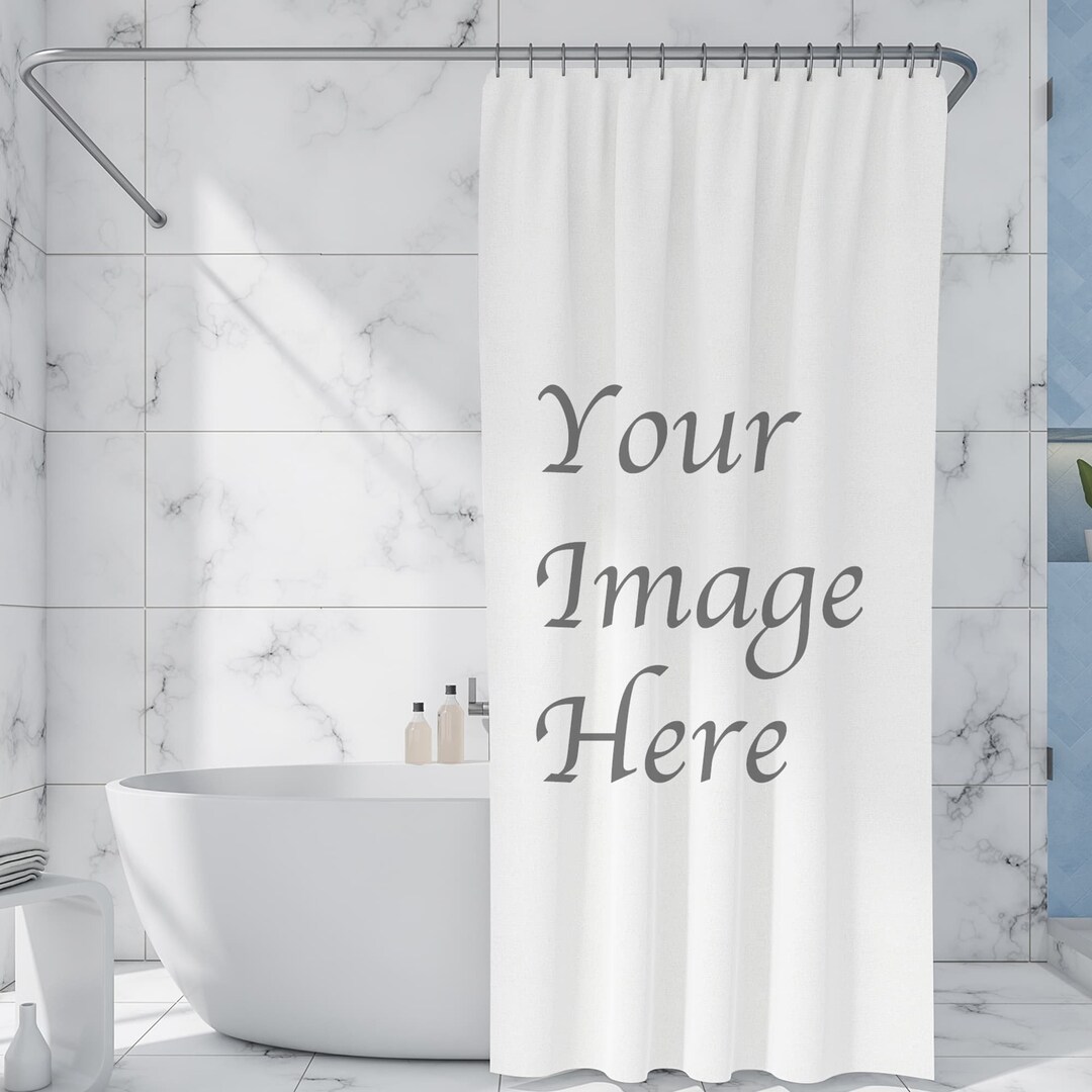 Custom Shower Curtain With Hooks Unique Bathroom Decor Etsy