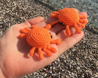 Mini Crochet Crab Pattern: No Sew Amigurumi Keychain (PDF Pattern)