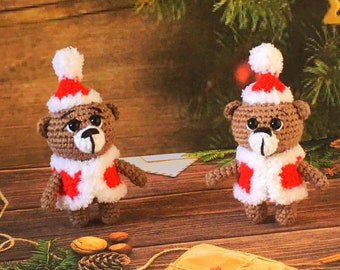 Weihnachtsbär Häkelanleitung: Amigurumi Tutorial (PDF)