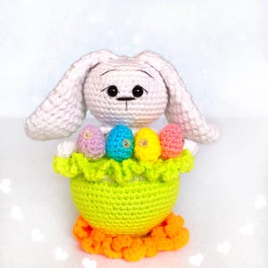 Bunny Amigurumi Crochet Pattern – Easter Bunny Table Decoration PDF