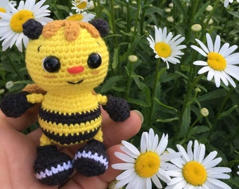 Abeja de ganchillo amigurumi, abeja pequeña (patrón PDF)