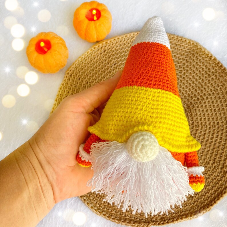 Crochet Candy Corn Gnome Pattern: Halloween Amigurumi (PDF Pattern) - Etsy