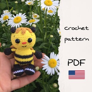Crochet pattern honey bee, amigurumi crochet pattern bee
