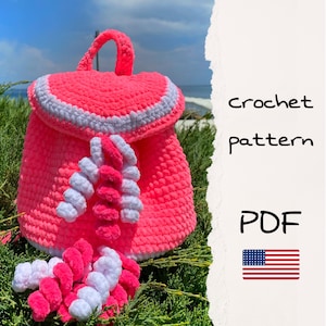 Patrón de mochila de unicornio a crochet: Bolso de peluche fácil (patrón PDF)