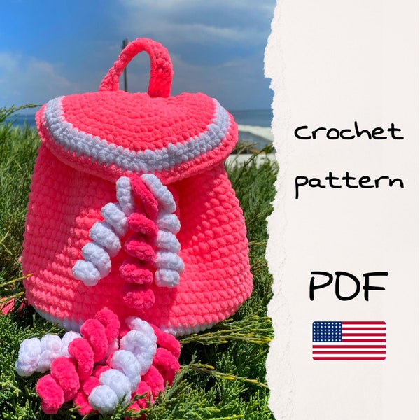 Crochet pattern Unicorn rucksack • Unicorn bag pattern • Easy crochet pattern