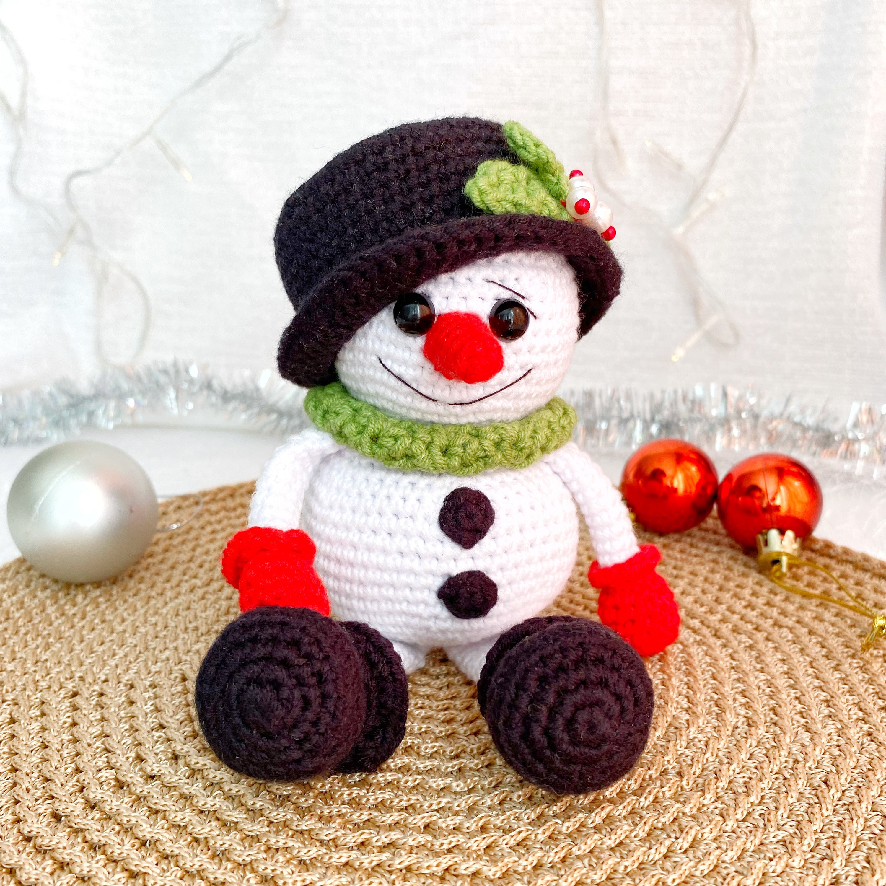 Snowman Amigurumi Crochet Pattern: Christmas Toy Decorations (PDF ...